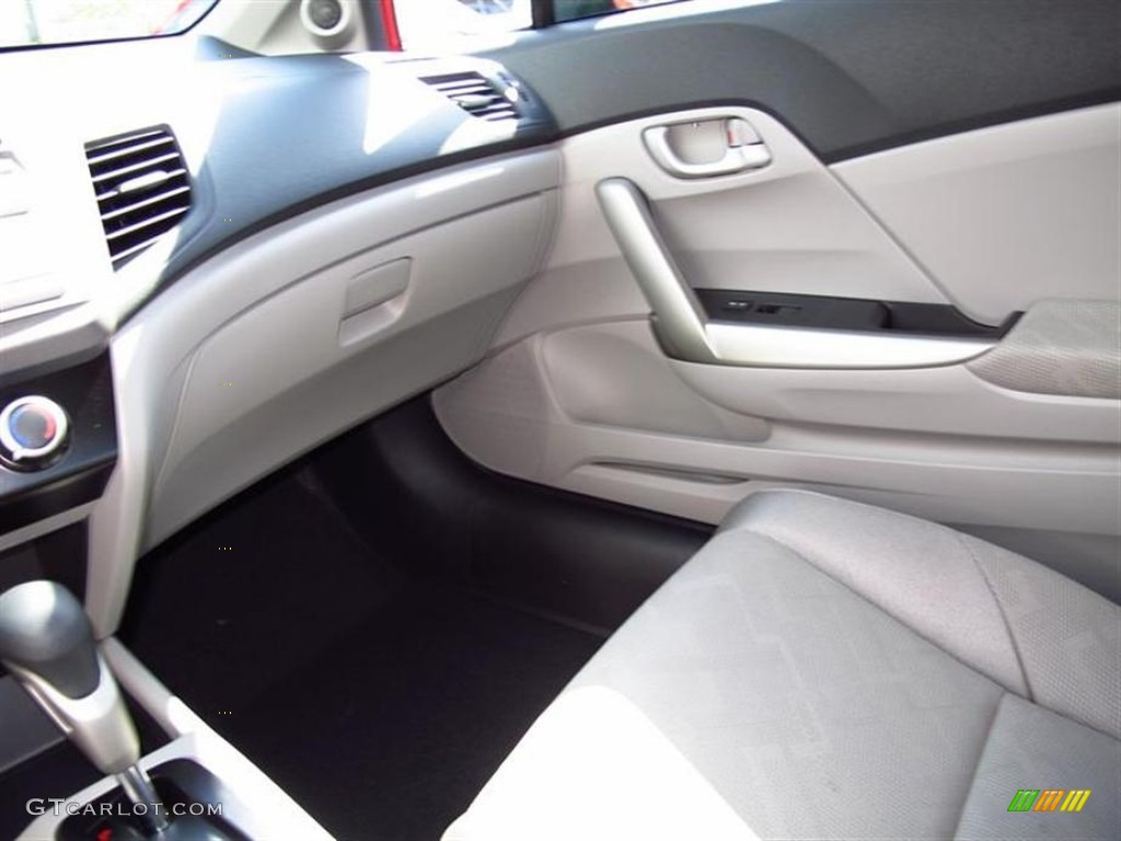 2012 Civic LX Coupe - Rallye Red / Gray photo #7