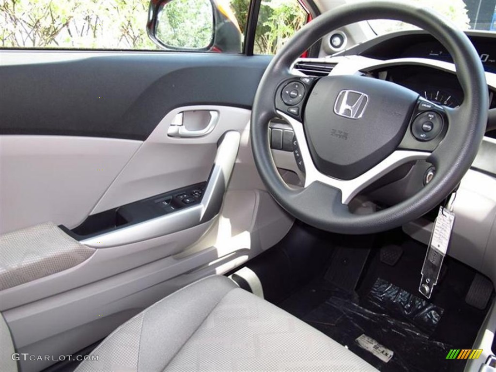 2012 Honda Civic EX Coupe Gray Steering Wheel Photo #66436880