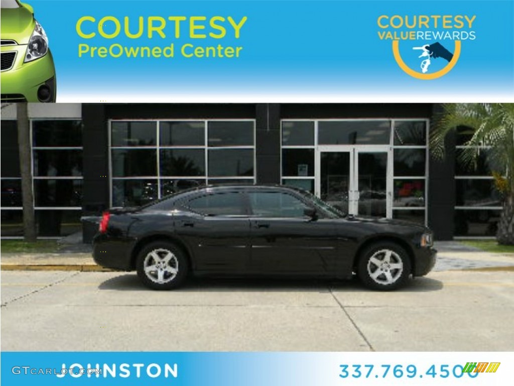 2009 Charger SE - Brilliant Black Crystal Pearl / Dark Slate Gray photo #1