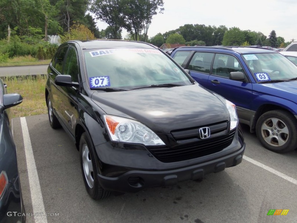 2007 CR-V LX 4WD - Nighthawk Black Pearl / Black photo #1