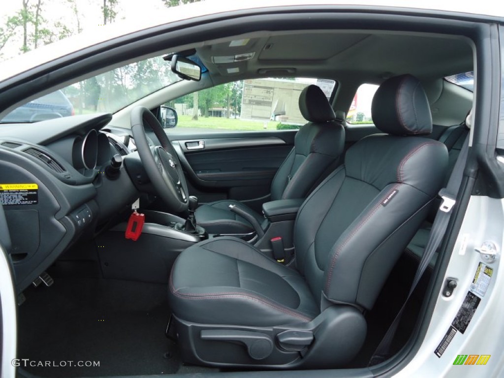 Black Sport Interior 2010 Kia Forte Koup SX Photo #66438931