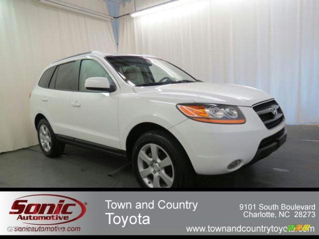 Powder White Pearl Hyundai Santa Fe