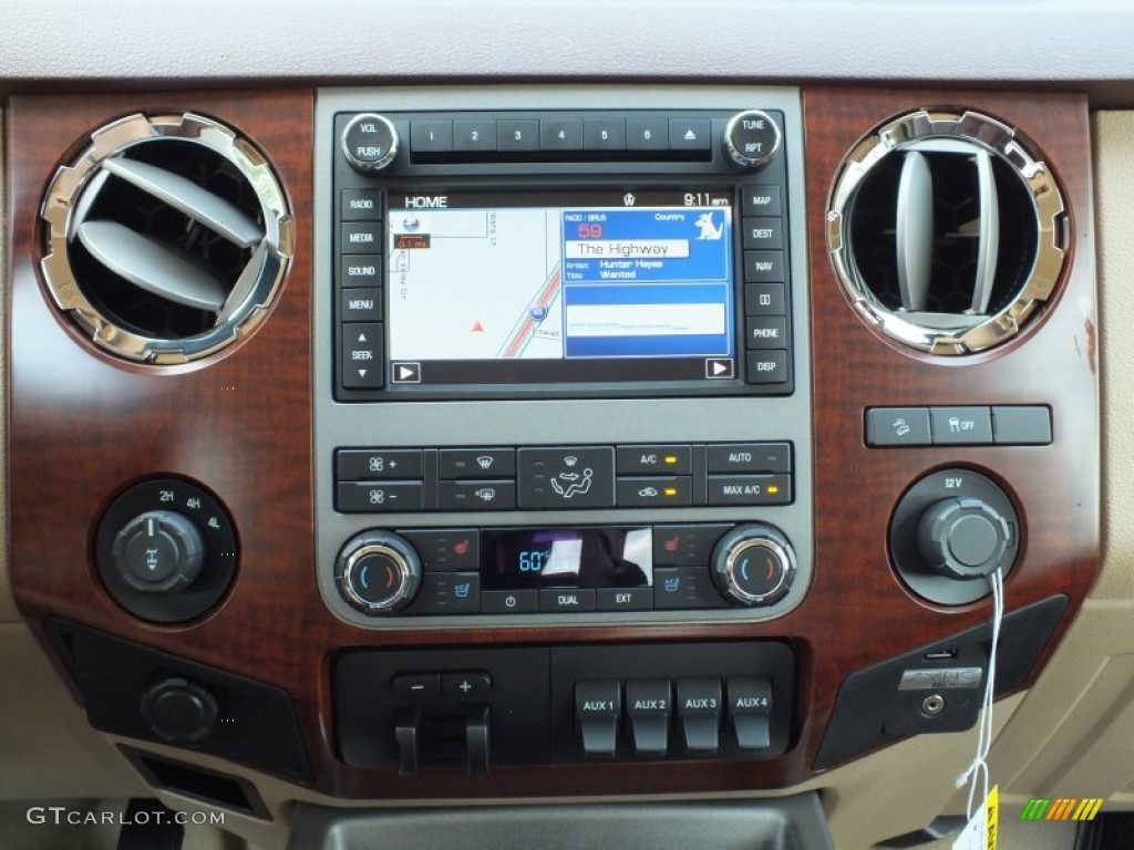 2012 F250 Super Duty King Ranch Crew Cab 4x4 - White Platinum Metallic Tri-Coat / Chaparral Leather photo #16