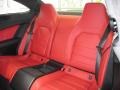 2012 Mercedes-Benz C AMG Classic Red/Black Interior Rear Seat Photo