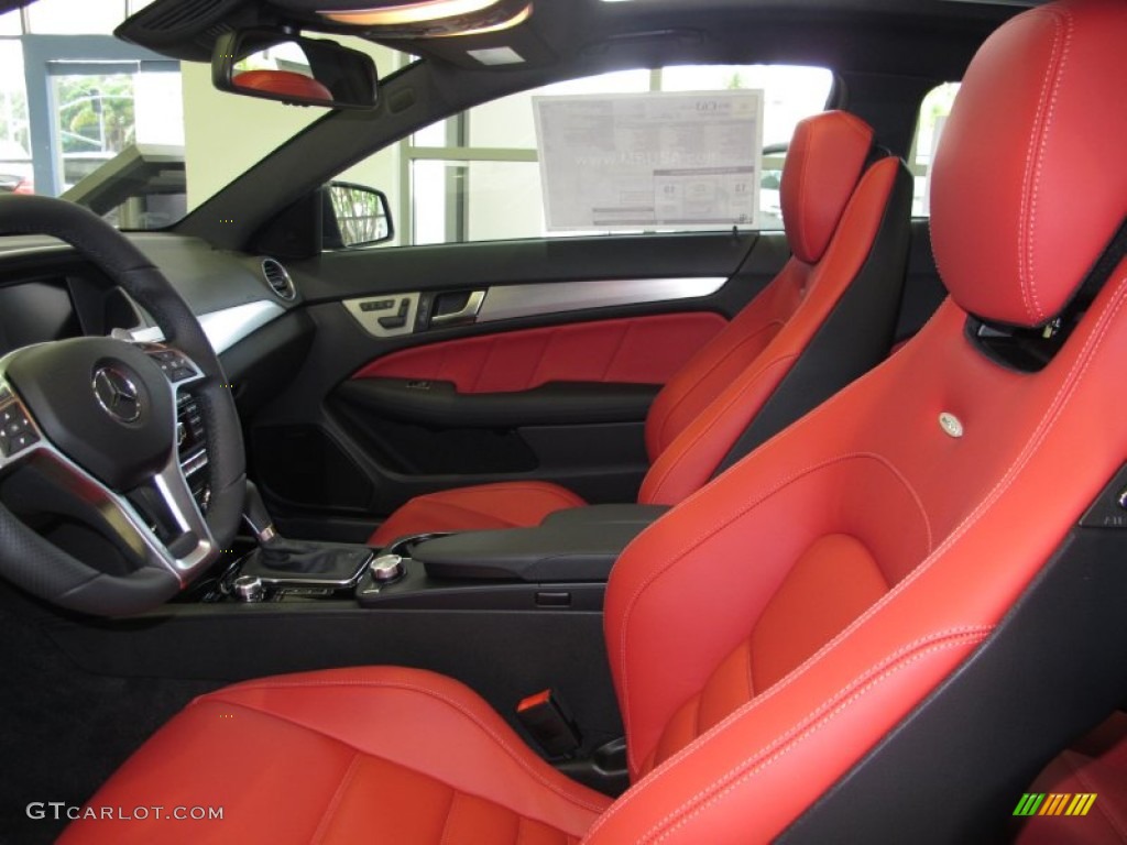 AMG Classic Red/Black Interior 2012 Mercedes-Benz C 63 AMG Coupe Photo #66440787