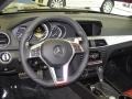 2012 Mercedes-Benz C AMG Classic Red/Black Interior Steering Wheel Photo