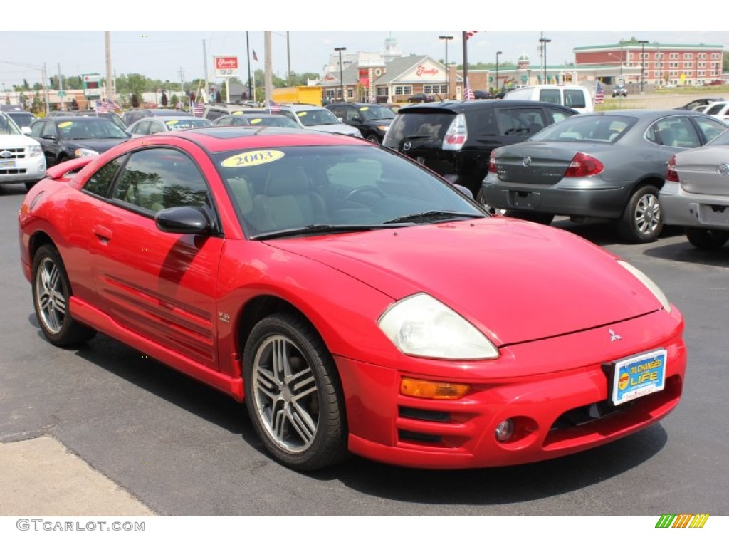 2003 Eclipse GTS Coupe - Saronno Red / Sand Blast photo #17