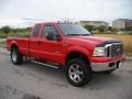 2007 Red Clearcoat Ford F250 Super Duty Lariat SuperCab 4x4  photo #4
