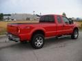 2007 Red Clearcoat Ford F250 Super Duty Lariat SuperCab 4x4  photo #11