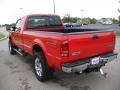 2007 Red Clearcoat Ford F250 Super Duty Lariat SuperCab 4x4  photo #12