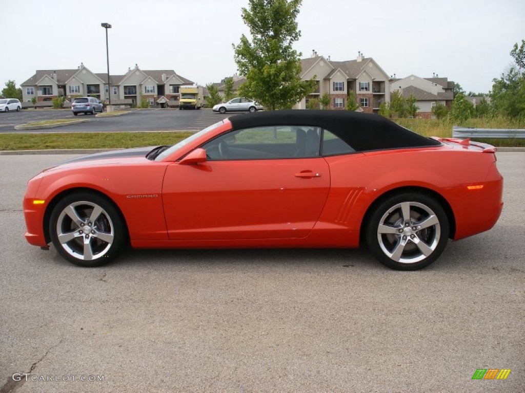 Inferno Orange Metallic 2011 Chevrolet Camaro SS/RS Convertible Exterior Photo #66443388