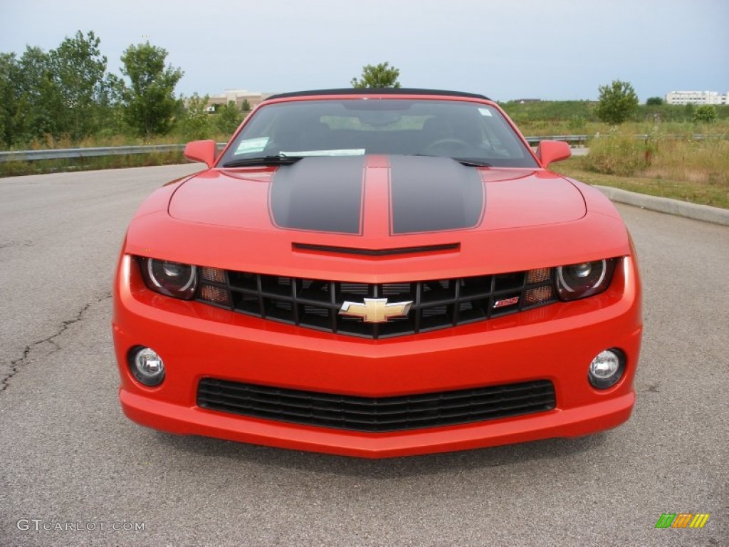 Inferno Orange Metallic 2011 Chevrolet Camaro SS/RS Convertible Exterior Photo #66444459