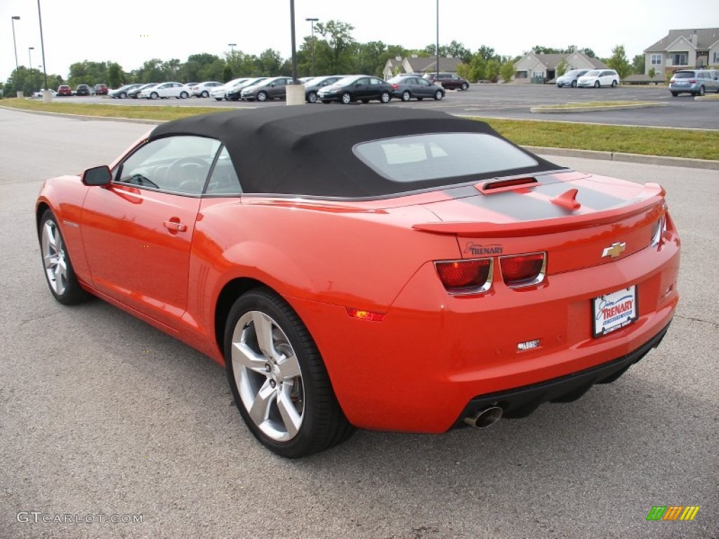 2011 Camaro SS/RS Convertible - Inferno Orange Metallic / Black photo #19