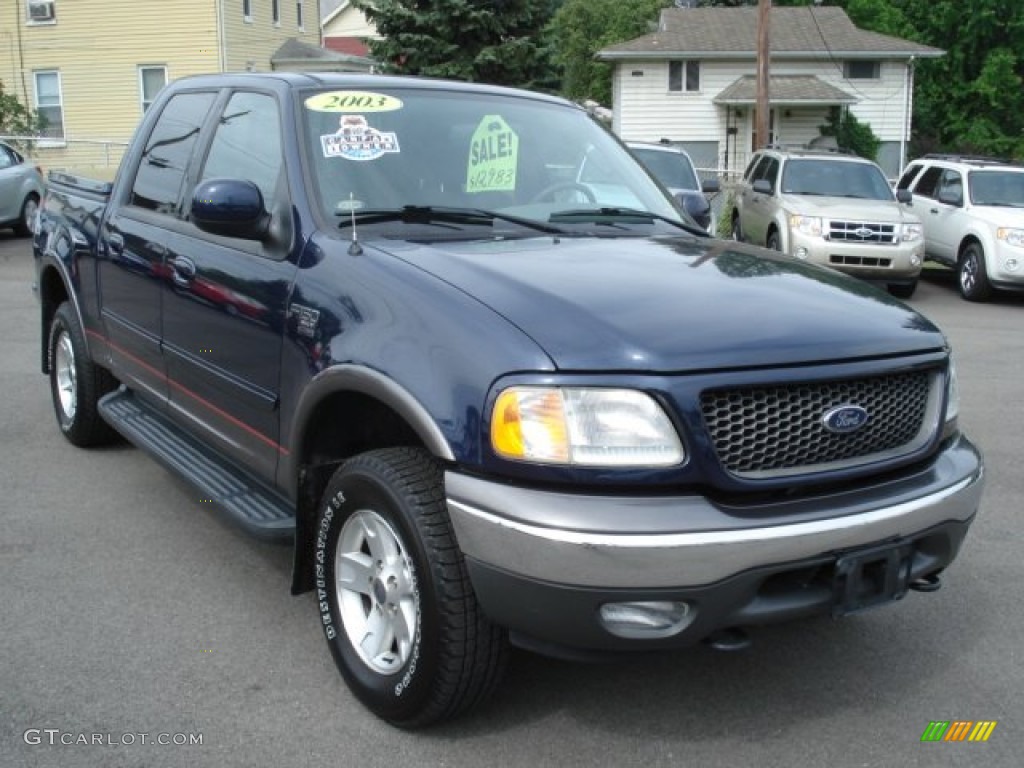 2003 F150 XLT SuperCrew 4x4 - True Blue Metallic / Medium Graphite Grey photo #1