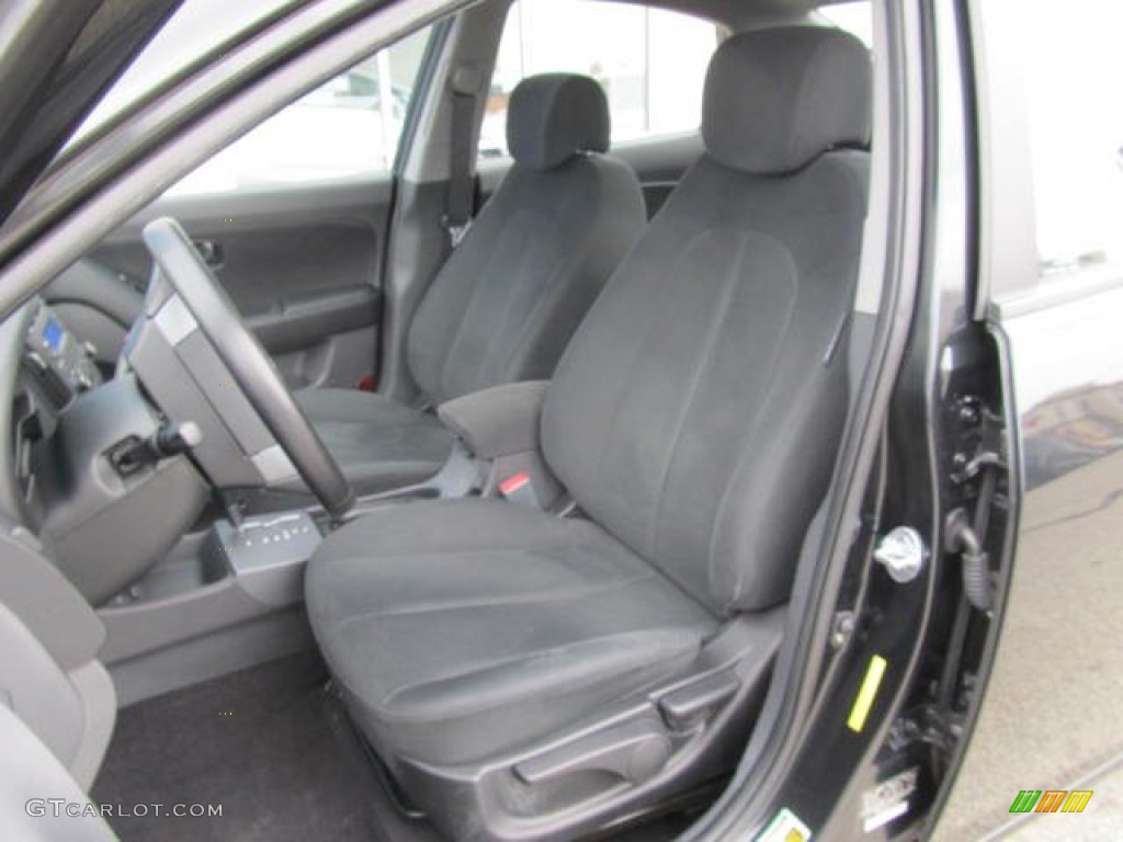 2009 Elantra SE Sedan - Black Pearl / Gray photo #8