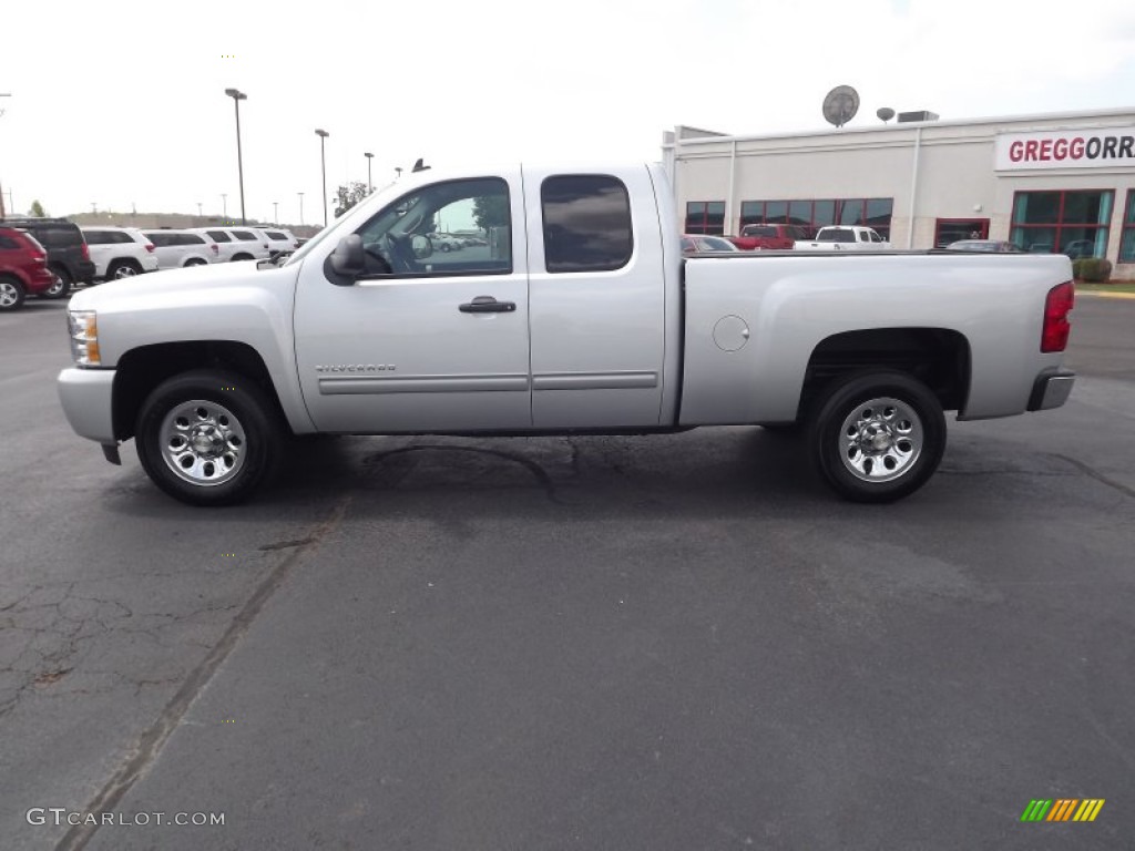 2010 Silverado 1500 LS Extended Cab - Sheer Silver Metallic / Dark Titanium photo #8