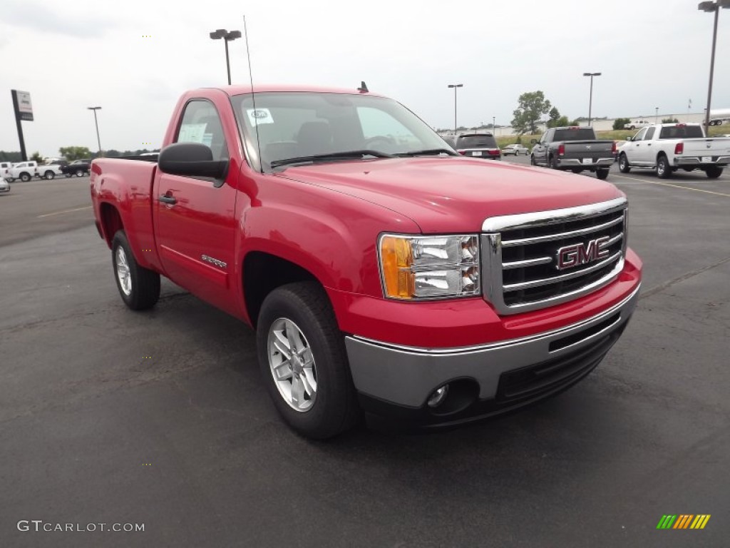 2012 Sierra 1500 SLE Regular Cab - Fire Red / Ebony photo #3