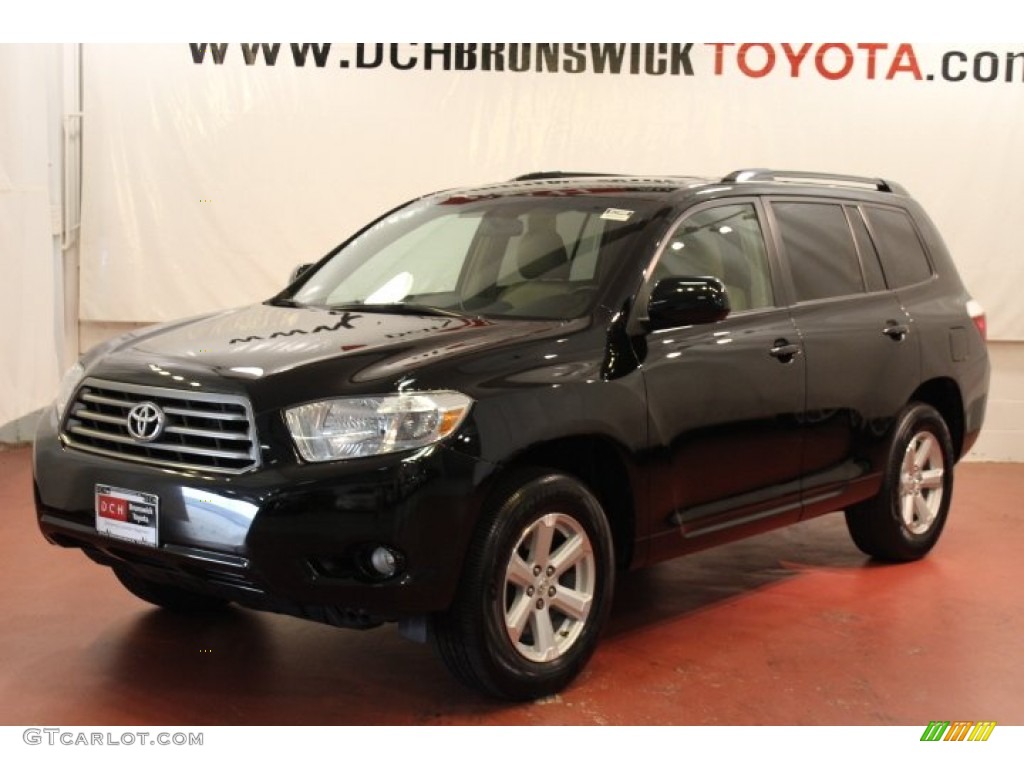 2010 Highlander SE 4WD - Black / Sand Beige photo #4