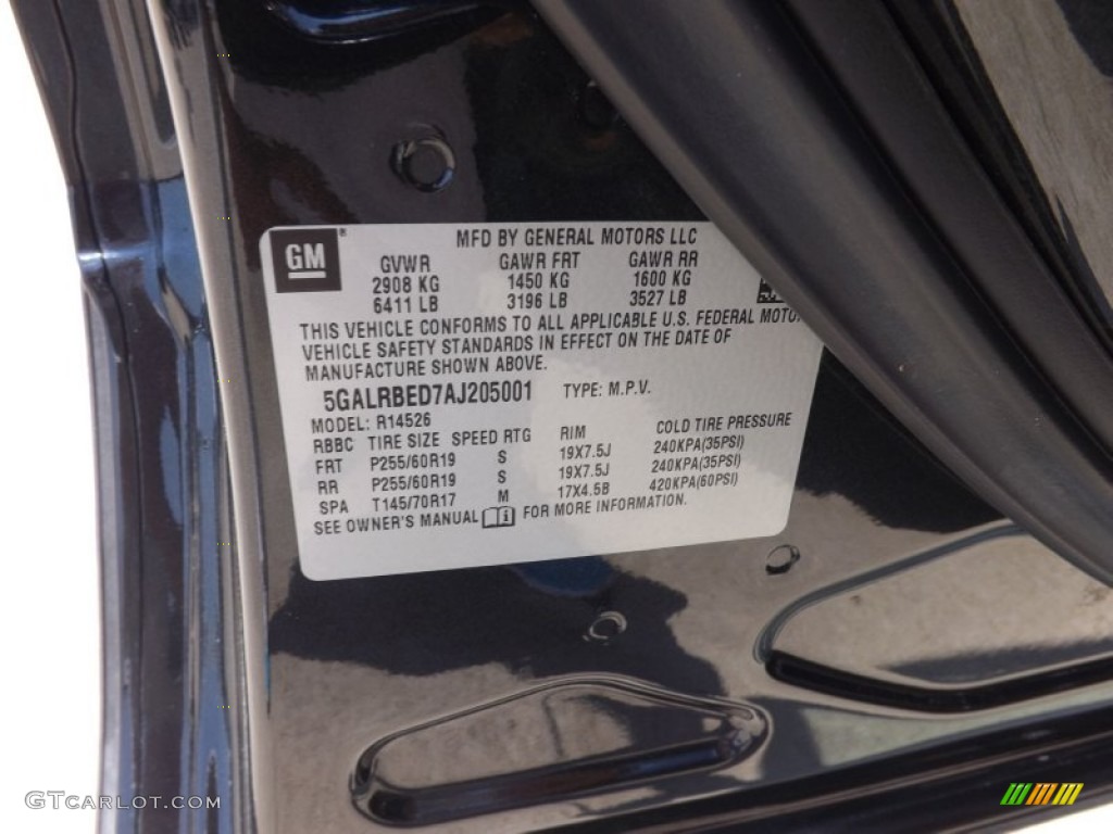 2010 Enclave CXL - Carbon Black Metallic / Ebony/Ebony photo #25