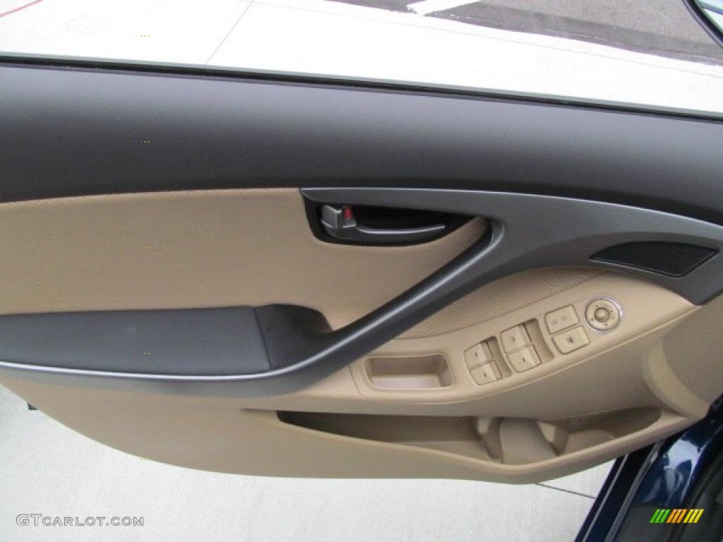 2013 Elantra Limited - Atlantic Blue / Beige photo #10