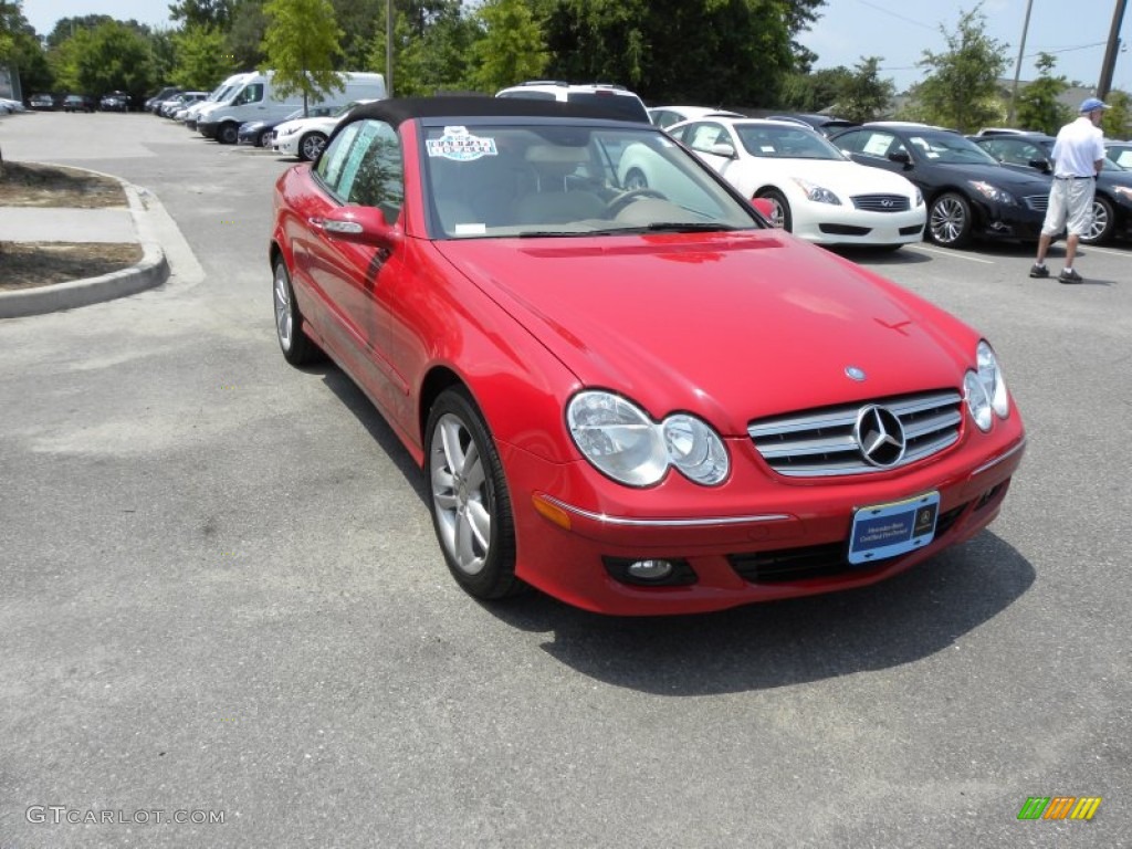 2008 CLK 350 Cabriolet - Mars Red / Stone photo #1