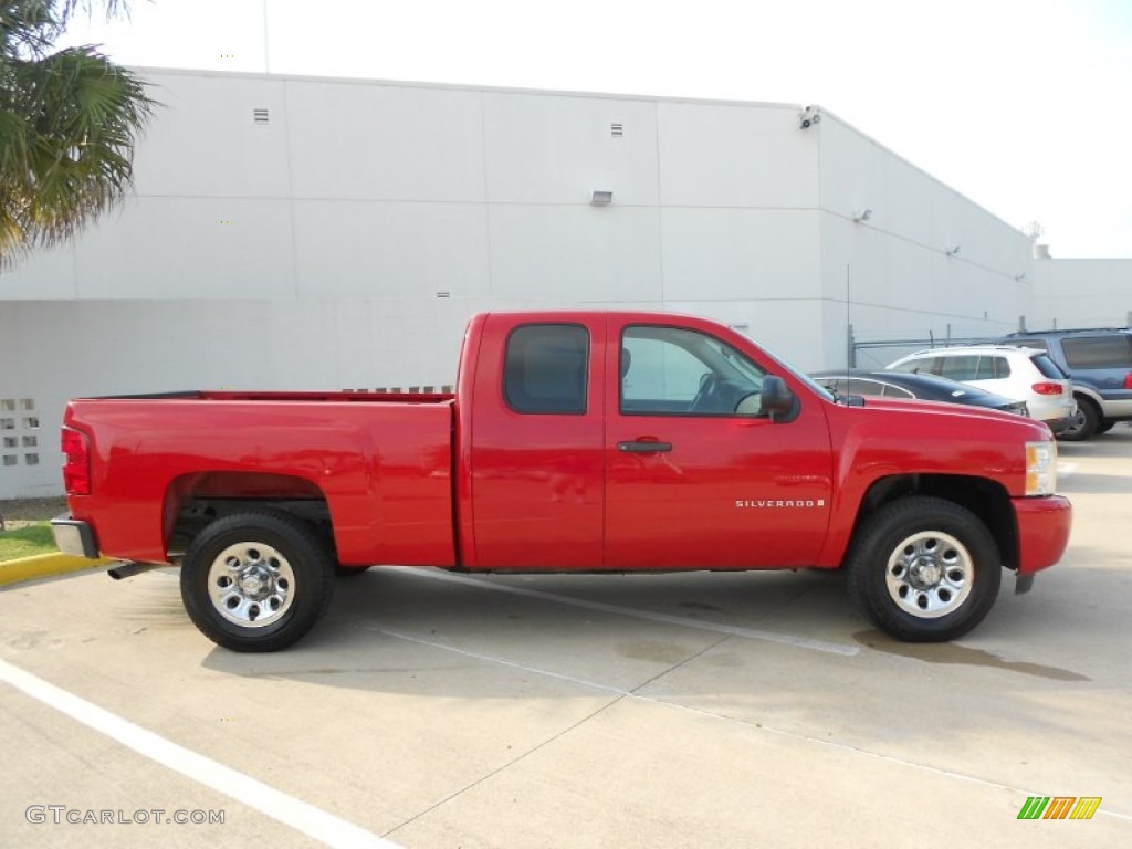 2007 Silverado 1500 LS Extended Cab - Victory Red / Dark Titanium Gray photo #8