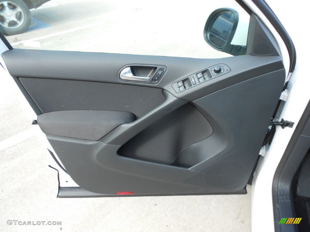 2012 Volkswagen Tiguan S Black Door Panel Photo #66455919