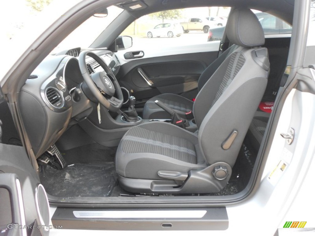 Black/Blue Interior 2012 Volkswagen Beetle Turbo Photo #66456084