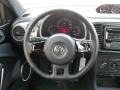 2012 Volkswagen Beetle Black/Blue Interior Steering Wheel Photo