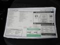 2012 Volkswagen Beetle Turbo Window Sticker