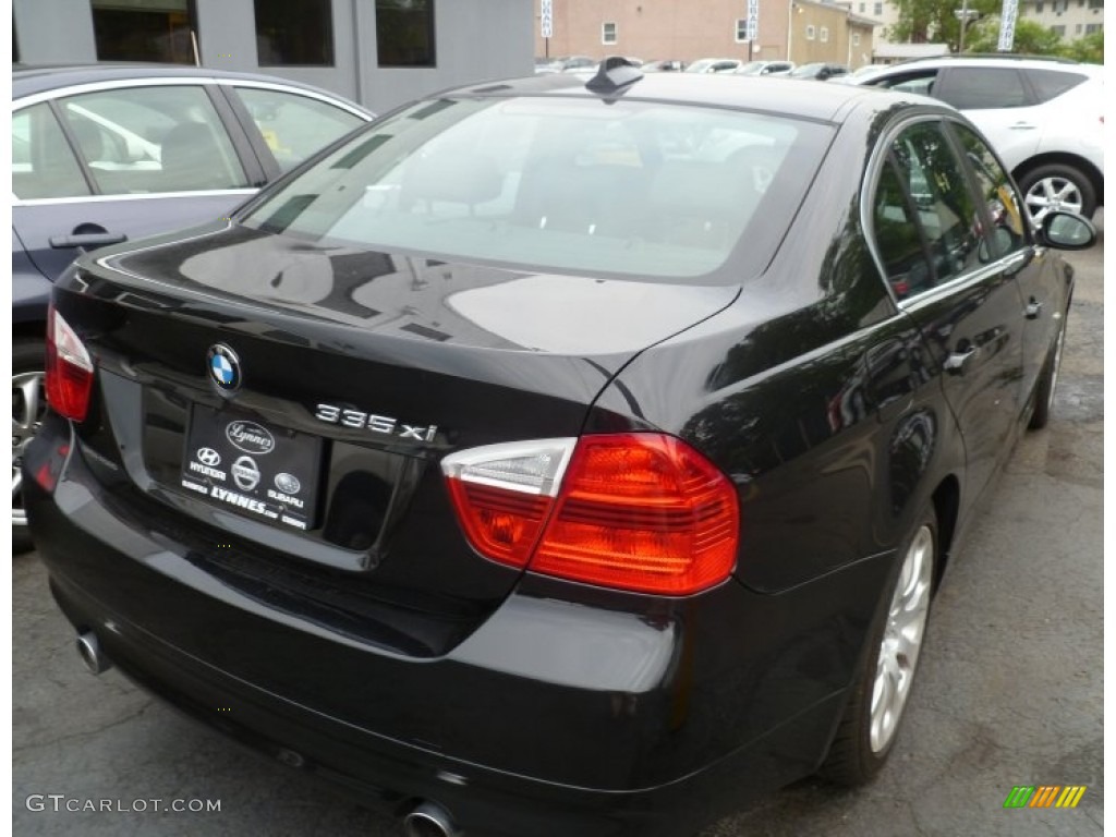 2008 3 Series 335xi Sedan - Jet Black / Black photo #4