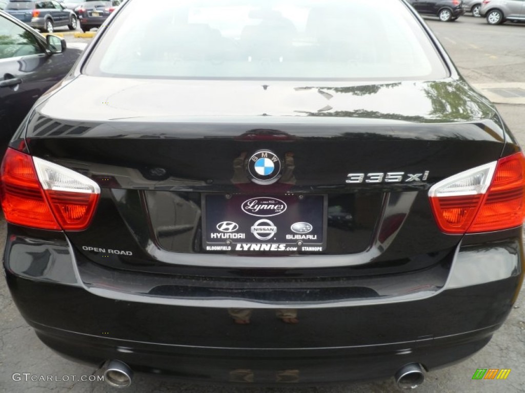 2008 3 Series 335xi Sedan - Jet Black / Black photo #7