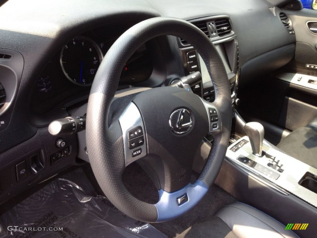 2011 Lexus IS F Black Steering Wheel Photo #66458676