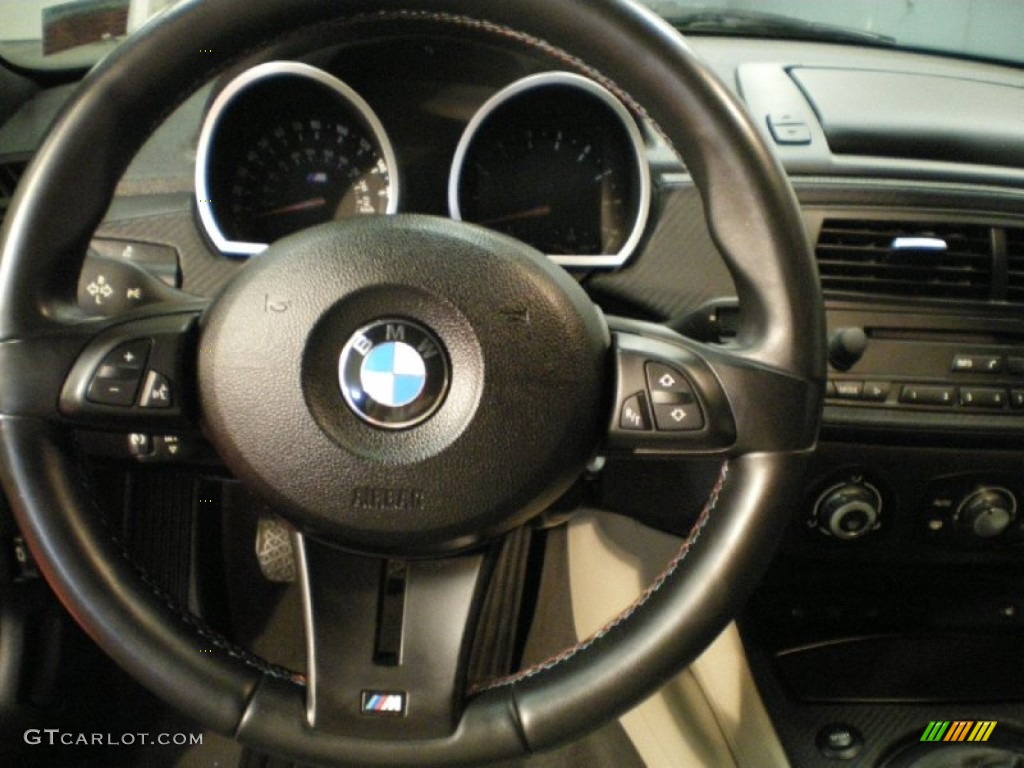 2008 BMW M Coupe Light Sepang Bronze Steering Wheel Photo #66460386