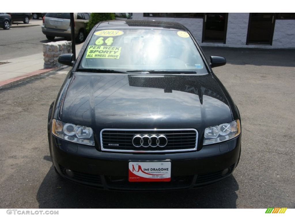 2003 A4 1.8T quattro Sedan - Ming Blue Pearl Effect / Ebony photo #2