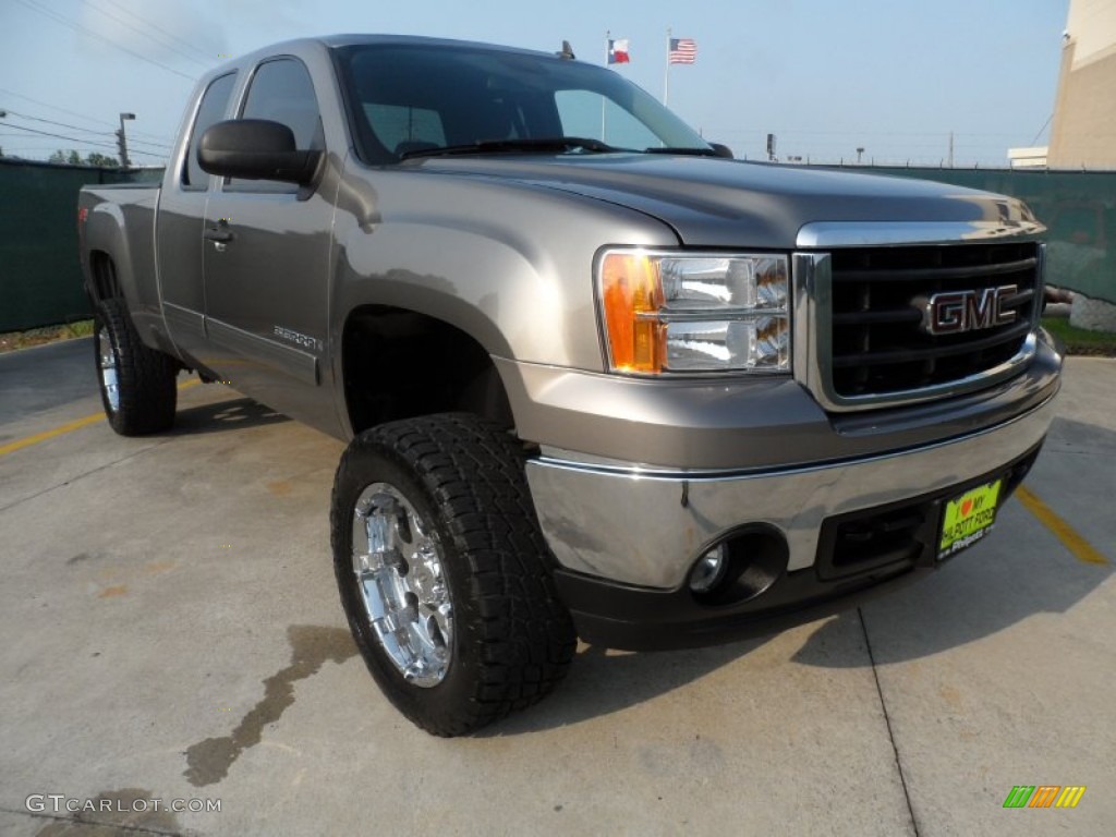 2008 Sierra 1500 SLE Extended Cab 4x4 - Steel Gray Metallic / Ebony photo #1
