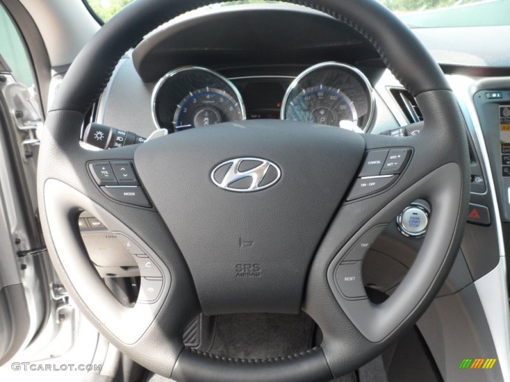 2013 Hyundai Sonata SE 2.0T Gray Steering Wheel Photo #66465402