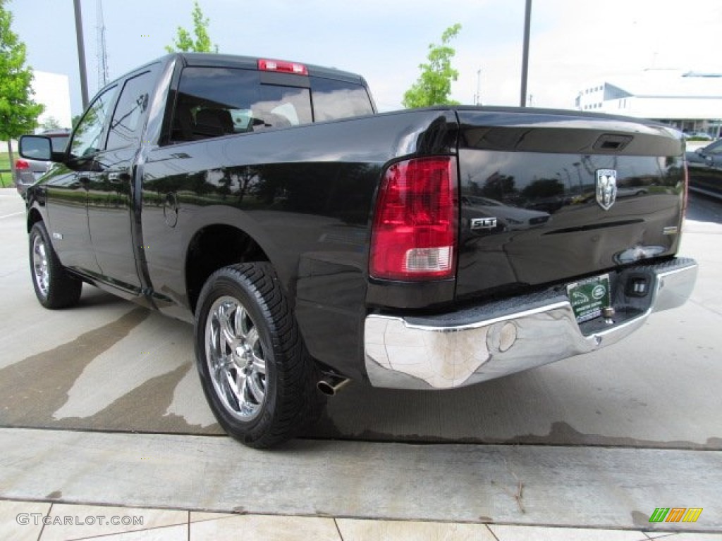 2010 Ram 1500 SLT Quad Cab - Brilliant Black Crystal Pearl / Dark Slate/Medium Graystone photo #9