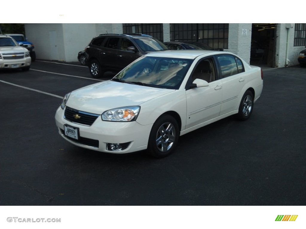 2007 Malibu LT Sedan - White / Cashmere Beige photo #3