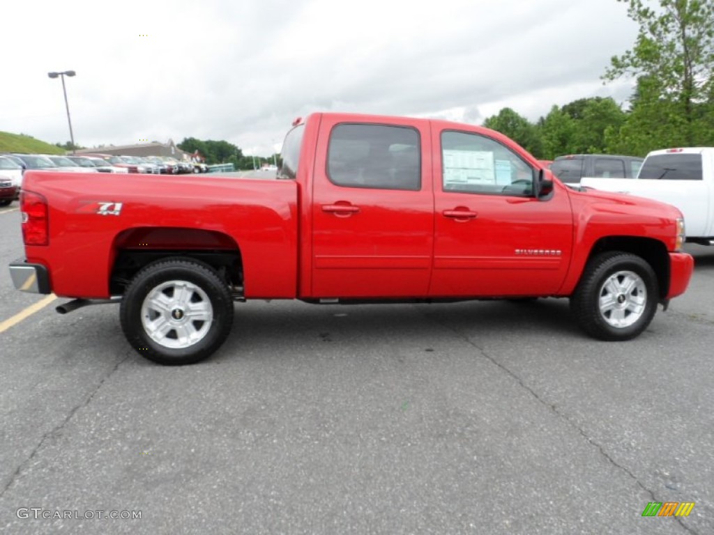 2012 Silverado 1500 LTZ Crew Cab 4x4 - Victory Red / Light Titanium/Dark Titanium photo #2