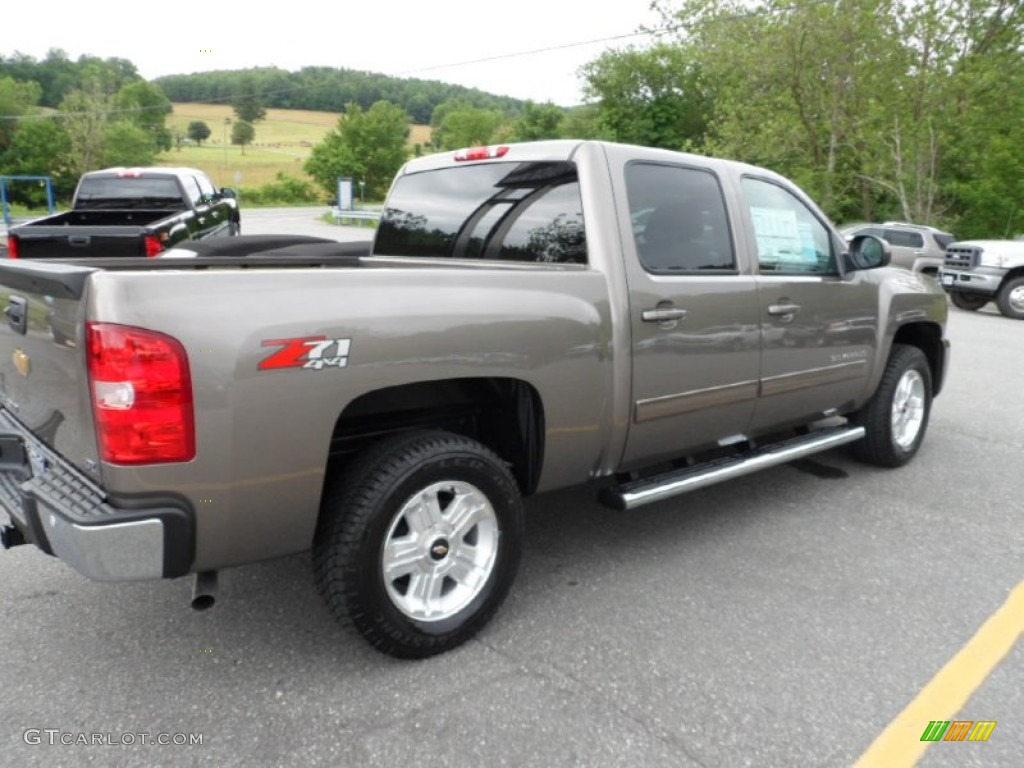 2012 Silverado 1500 LTZ Crew Cab 4x4 - Mocha Steel Metallic / Light Titanium/Dark Titanium photo #4