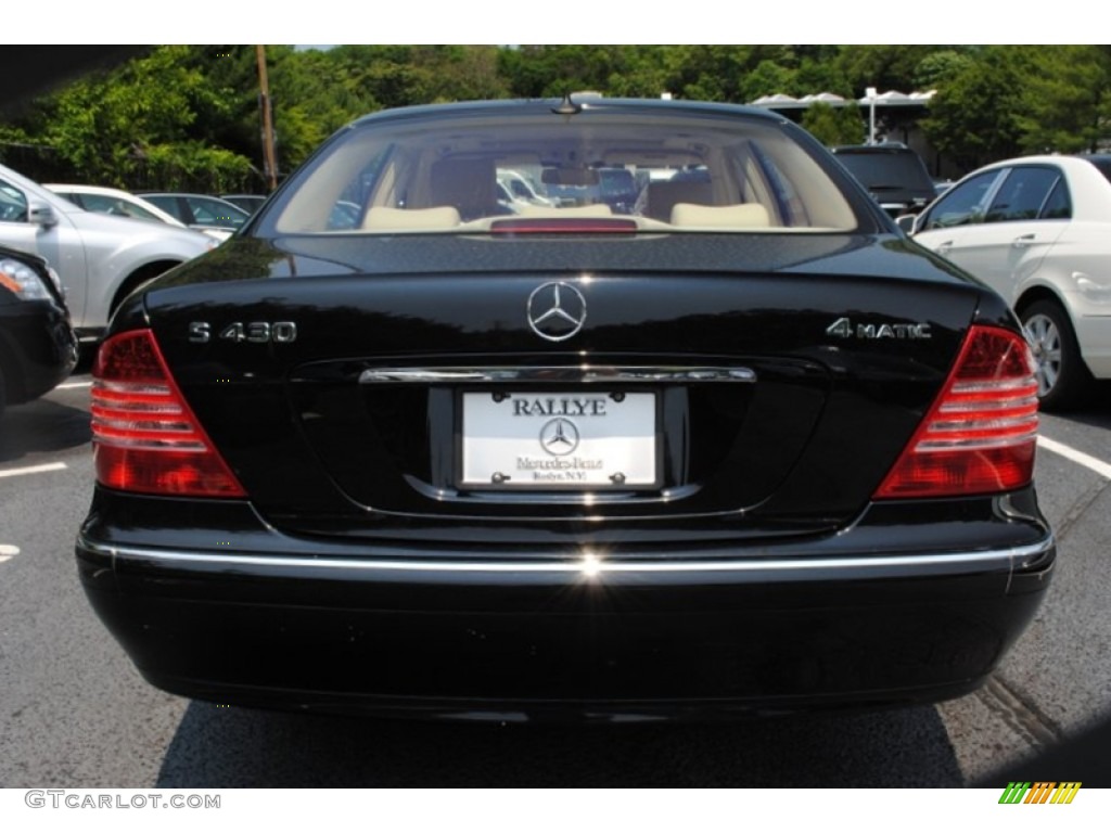 2004 S 430 4Matic Sedan - Black / Java photo #4