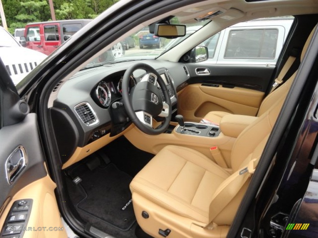 Black/Light Frost Beige Interior 2012 Dodge Durango Citadel AWD Photo #66472950