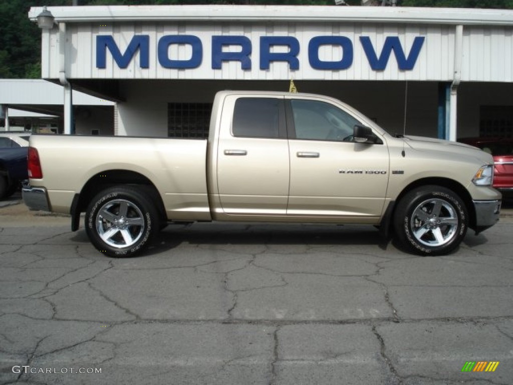 2011 Ram 1500 Big Horn Quad Cab 4x4 - White Gold / Light Pebble Beige/Bark Brown photo #1