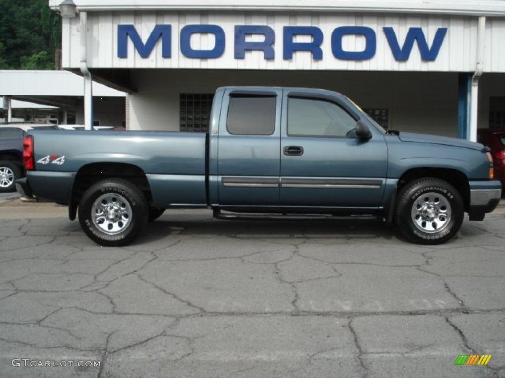 2007 Silverado 1500 Classic LS Extended Cab 4x4 - Blue Granite Metallic / Dark Charcoal photo #1