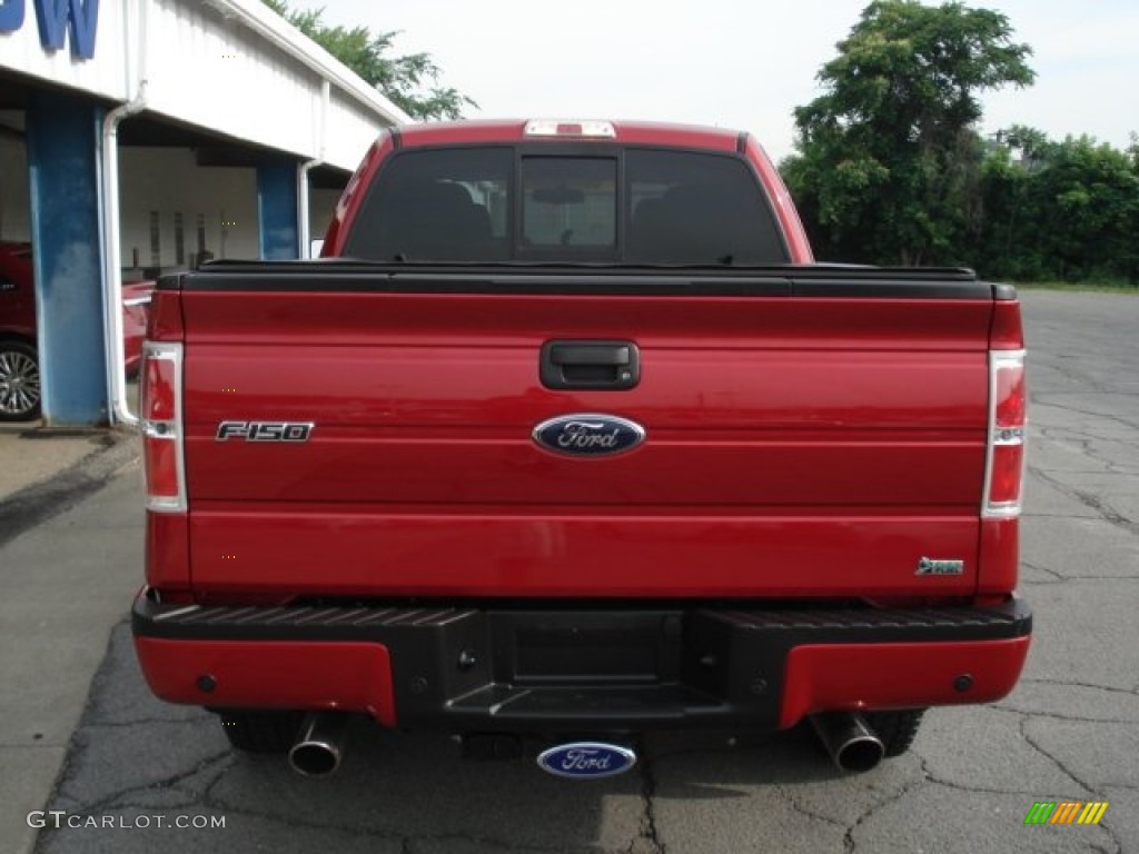 2010 F150 FX4 SuperCab 4x4 - Red Candy Metallic / Black photo #18