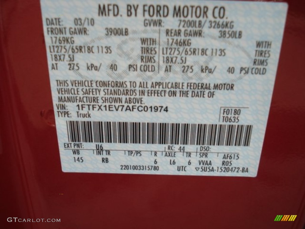 2010 F150 FX4 SuperCab 4x4 - Red Candy Metallic / Black photo #19