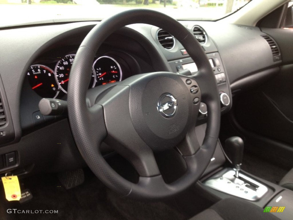 2010 Nissan Altima 2.5 S Charcoal Steering Wheel Photo #66474216