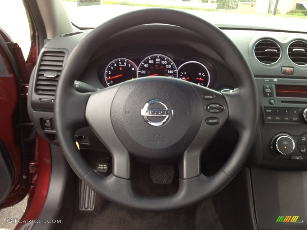 2010 Nissan Altima 2.5 S Charcoal Steering Wheel Photo #66474234