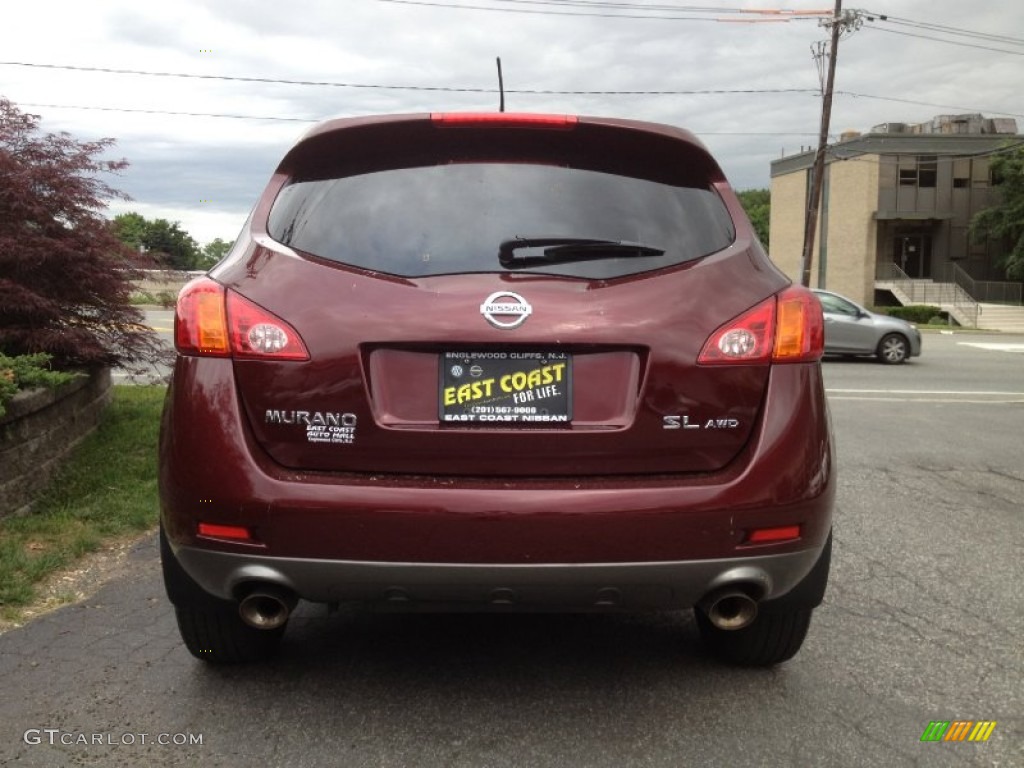 2009 Murano SL AWD - Merlot Metallic / Beige photo #5